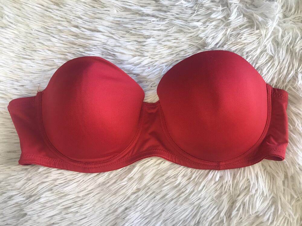 Merci Essentials Underiwire Endless Multi-Way Bra 40D Red Strapless No Straps